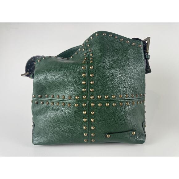 BCBGMaxAzria Handbags - BCBGMaxAzria Green Studded Shoulder Bag